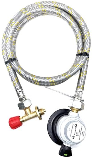 DN Autogas Parts Flexible Reinforced Steel Pipe with refill Gas Bottle 901,904,907 and 35mm JUMBO 21.8mm LH Gas Cylinder Set 1.5 meters