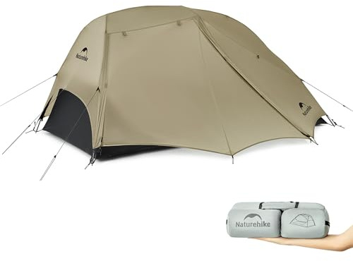 Naturehike Star River UL 1,44kg 2P Trekkingzelt m. ausziehbarem Sonnendach | vergrößerte Doppeltüren für Durchlüftung, Erweiterbares Doppelzeltdach,modular platzsparend, Vollnetz-Innenzelt
