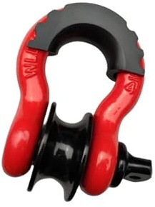 BLKCVDH 3/4 1pc 15Ton 42000lbs U Type D-ring Shackle OffRoad 4x4 Heavy DutyWith Pulley Block U-Hook Loop Hook Trailer Rope(Style 1)