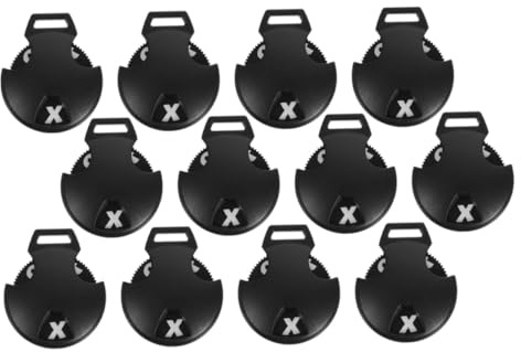 BESTonZON 12pcs Golf Number Tags Rotating Headcover Markers Small Golf Score Counters Black Club Accessories for Men and Women Tournament Play