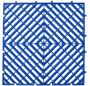 Modular Interlocking Floor Tiles,40x40x3cm Splicable Car Wash Room Drainage Mat,for Bath Garage Deck Drain Shower(Blue,16 Pieces)