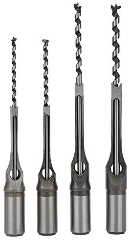 Set di 4 punte quadrate per la lavorazione del legno da 6 9,5 mm, utensili per trapanare legno in acciaio con scanalatura a U, per MDF, truciolato, macchine a perni quadrati,