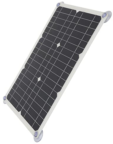 ERYUE 100W Högeffektiv Solbatteri Underhållsladdare för Bilbåtsplan Utomhus, Monokristallin Panelladdningssats för Nödsituationer