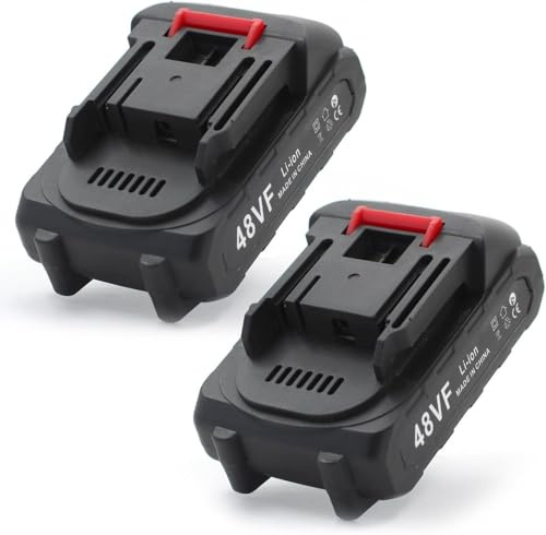 081 Store - 2 Batterie 48V con attacco grande– Compatibili con Forbici potatura a batteria, Motoseghe e Altri Attrezzi da Giardino