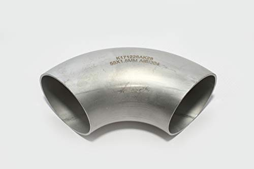 55x1,5 mm EDELSTAHL Bogen 90° V2A 1.4301 55mm Rohr Schweißbogen