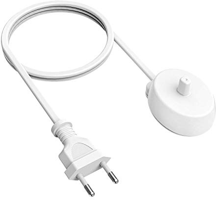 Ersatz Elektrische Zahnbürste Ladegerät Geeignet Für Braun OralB Zahnbürste | Induktive Ladebasis Tragbares für Oral-B Ladestation IP67 Wasserdichtes Netzkabel Umwelt ABS,Modell 3757(Weiß)