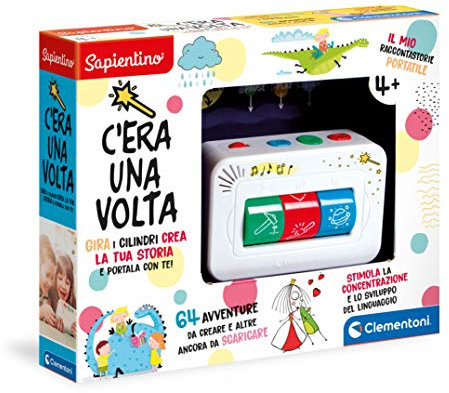 Clementoni Sapientino - C'era Una Volta, Gioco Educativo Bambini 4+ Anni, Storyteller con Rulli per Creare e Ascoltare 64 Storie con Personaggi e Ambientazioni Diverse, Lingua Italiana, 17410