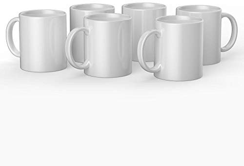 Cricut Blank Mugs White 355ml (12oz) 6 x Infusible Ink Sublimation Mugs for use Mug Press Infusible Ink 2008942