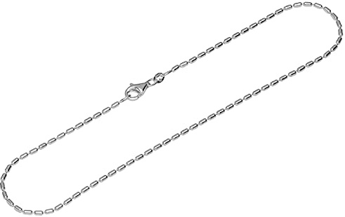 NKlaus tobillera de plata esterlina 925 27cm cadena de oliva damas tobillera 12195