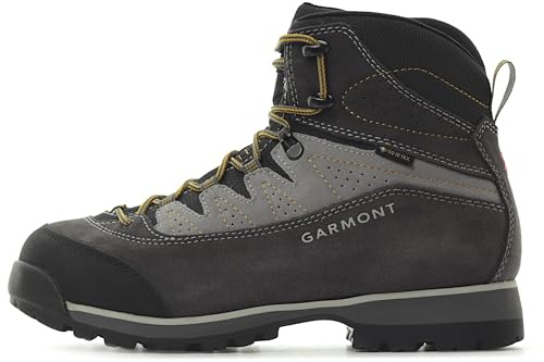 GARMONT LAGORAI GTX Herren,Männer Trekkingstiefel,Wanderstiefel,Echtleder,leicht,Wasserdicht,Men's,Sportschuhe,Dark Grey/Dark Yellow,42.5 EU / 8.5 UK