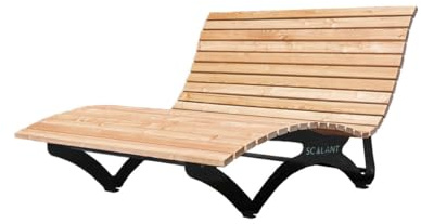SCALANT Waldsofa Premium, Lärche, für 2-3 Personen, Sonnenliege, Außenliege, Wellenliege, Relaxliege, Holzliege für den Garten, KTL beschichtet