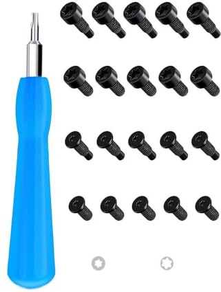 Ring Doorbell Screwdriver Set - Includes T6 T15 Screwdriver and 20 Spare Screws, Multi-Function Tool for Battery Replacement, Security Removal, WiFi Reset, Compatible with Ring Video Doorbell (Blue)