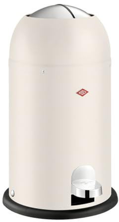 WESCO Kickmaster Junior Bin Matt Sand Colour Powder Coated Steel Sheet with Integrated Shock Absorber Volume 12 Litres Plastic Insert