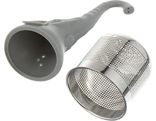 Ciieeo Elephant Tea Infuser Silicone Stainless Steel Tea Strainer Gray for Loose Leaf Brewing
