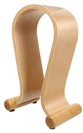HOMSFOU Walnut Headphone Stand Creative Wooden U Shape Headphone Holder for Gaming Headset Stand Fits Desk Scenario Made of Oak Material