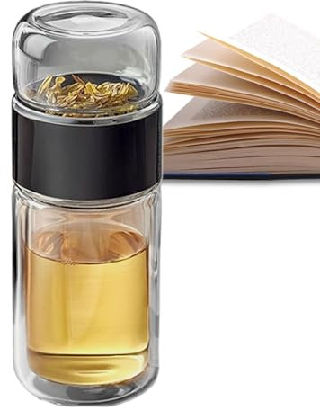Teeflasche Mit Sieb Glas Mit Siebe Entwurf Tea Infuser 3-in-1 Auslaufsicherer Tee-Ei Infusifie Tea Maker Flasche Für Lose Blätter, Reisebecherfür Freunde