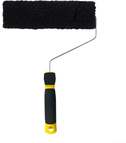 Spachtelrolle mit Griff, Verbundrolle, Reinigungsrolle, Spezialrolle für Spachtel, Wandpinsel, Spachtelrolle zum Auftragen von Spachtelmasse und Rollen von Putz (schwarz)