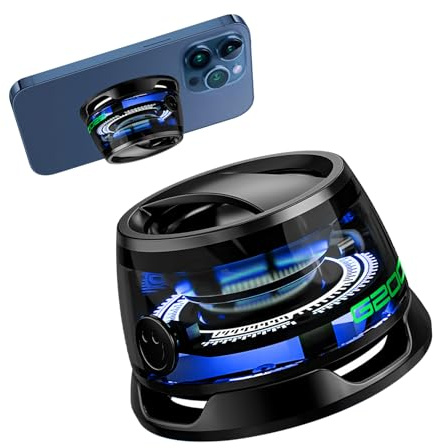 Mesen Altoparlante Bluetooth magnetico multifunzione compatibile con MagSafe, con luce colorata Multi RGB, supporto magnetico per telefono per iPhone 16/15/14/13, smartphone con anello in metallo