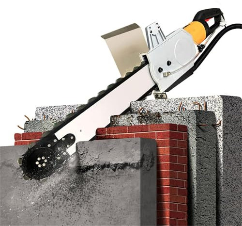 HLGKBY Scie à béton électrique, Alimentation en Eau pour béton Humide 8800 W, scie de Coupe sans poussière, Moteur sans balais 6000 TR/Min, scie à rainure Murale en béton pour rainurer la Brique,