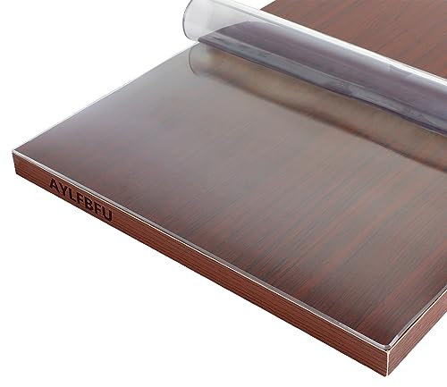 Tovaglia impermeabile a prova di olio, lavabile, 150 x 280 cm, protezione per piano di lavoro da cucina per esterni e interni, senza pieghe, trasparente, 3 mm di spessore