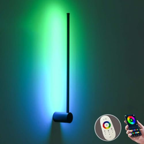 LOGT RGB Wandleuchte LED Innen Dimmbar Wandlampe mit Fernbedienung und App Steuerung Wandbeleuchtung Moderne Smart Stimmungslicht Mehrere Lichtmodi RGB NachtLicht für Wohnzimmer Flur Treppen
