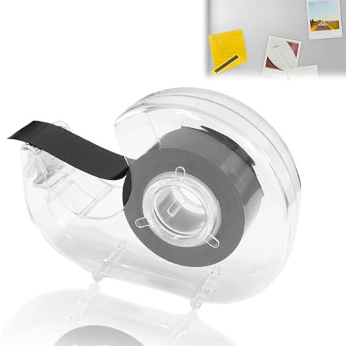 Nastro magnetico autoadesivo 1,9 x 300 cm, nastro magnetico adesivo, nastro magnetico con srotolatore taglierino, nastro adesivo magnetico per foto cartoline