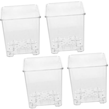 BAZEITFLOW 4pezzi Vaso Trasparente Per Drenaggio Adatto Balconi e Per Osservare e Favorire Sana