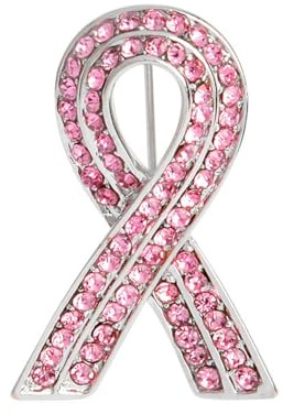 Aids medvetenhet logotyp, rosa band, ljus diamantbrosch, delikat kostymprydnad emblem, Metall Zink Akryl