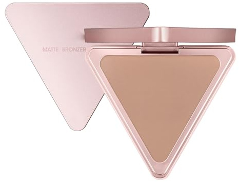 Polvo Contorneador | Bronceador Para Piel Clara - Paleta Compacta De Forma Triangular Mate Para Rostro