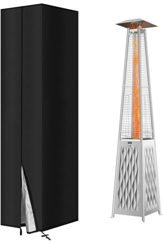 AOOWU Couverture de Chauffe-Patio, 221 * 61 * 53CM Housse pour Parasol Chauffant Exterieur Rond, Imperméable Housses de Chauffage en Oxford, Extérieur Housse de Protection pour Chauffage de Terrasse