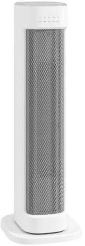 HOMCOM Calefactor Eléctrico Bajo Consumo 2000W PTC Termoventilador Blanco | 3 Modos, Termostato Regulable, Temporizador, Protección contra Vuelcos y Sobrecalentamiento, Control Remoto para 15-20㎡