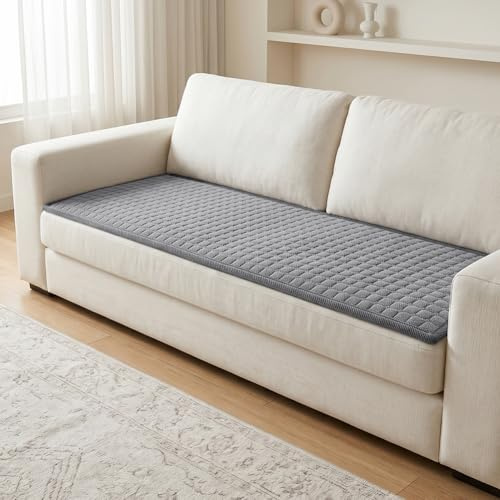 AOOTE Non-Slip Sofa Cover, 70x150cm Soft Corduroy Sofa Cover, 2 3 Seater Sofas Cushion Covers, Pet Couch Covers Washable, Pet Dog Pet Bed Mat Chair Pads for Living Room, Dark Gray