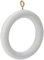 Merriway BH05768 (24 Pcs) Wooden Curtain Drapery Pole Rod Rings with Screw Eye, Inner Diameter 45mm, Outer Diameter 60mm White - Pack of 24 Pieces