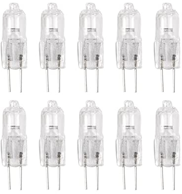 Yheonver 10Stk. G4 Halogenlampe 12V 35W Stiftsockellampe Warmweiss