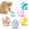 Yasdyri Katzenspielzeug Bälle mit Glöckchen 6 Stück Interaktives Katzenspielzeug Ball Soft Katzenbälle Filzbälle Katze für Innen Spielen Kauen Kratzen