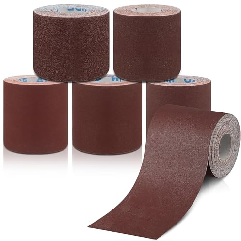 Schleifpapierrollen Set, 5 Rollen 77mm x 6m