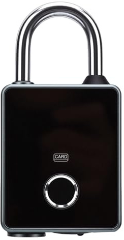 Asixxsix Cerradura de Combinación, Candado Inteligente con Pantalla Táctil Inteligente, 5 Métodos de Desbloqueo, Candado de Combinación de Huellas Dactilares con Contraseña