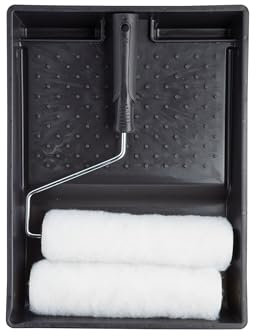 Harris 101092005 Essentials Walls & Ceilings Twin Set | 1 x Tray, 1 x Frame, 2 x Roller Sleeves | 9