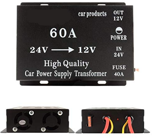 Convertitore di tensione da DC 24V a 12V Convertitore di alimentazione auto Convertitore Step Down Trasformatore Step Down Convertitore adattatore per Auto Camion Barca a motore Barca a motore