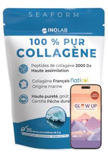 INOLAB Collagene Marino Idrolizzato da Bere in Polvere | Peptidi Brevettati 2000 Da | Alto Assorbimento | 35 Dosi 5g | Gusto Neutro