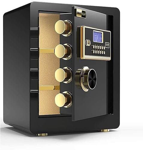 JBKNAN Tresor Safe Büro Ganzstahl Hotel Safe Tresor Fingerabdruck Kennwort Kabinett Safe Elektronisch Tresore Mit Digital-Tastatur,Mittel Klein Safe Sicherheitskabinett Für Home Office
