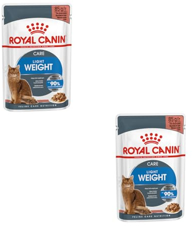 Royal Canin Light Weight Care Gravy | Doppelpack | 2 x 12 x 85 g | Nassfutter für Katzen | Zur Unterstützung für übergewichtige Katzen | Enthält Eisen, Mangan und Zink