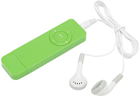 ASHATA Mp3 Player,USB Mp3 Player Student MP3 Player Kids Lossless Sound Plug in Memory Card Expandable UP to 64GB Not Included, for Students Gifts(Green)