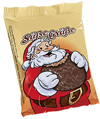 Lebkuchenwelt 120x Oblatenlebkuchen einzeln verpackt - schokoliert - ca. 30g Lebkuchen Giveaways & Werbegeschenke