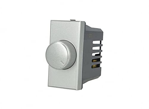 puntoluceled Regolatore Dimmer a Manopola 220V compatibile con BTicino Axolute - Silver - Modulo da incasso