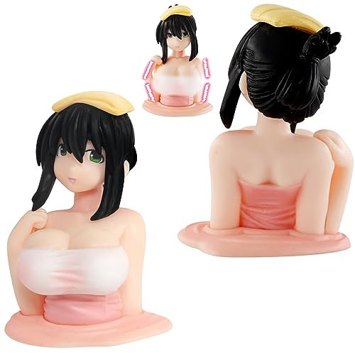DBZMODISCH Anime Figur Kanako Figur Modell, Kanako Chest Shaking Ornaments, 2Pcs Anime Figur Model, Q-Version Anime Figure Doll, Home Auto Desktop Dekoration Sammlung Geschenke für Dekor