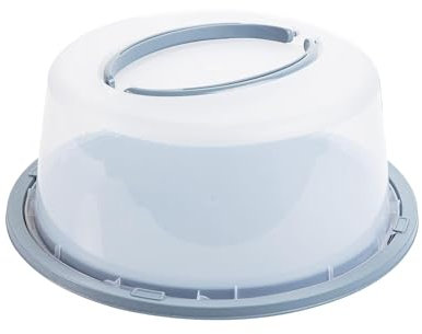 WESTCRAFT Tortenglocke Kuchen-Transportbox Tortenständer mit Deckel und Tragegriff 34 cm (Pastell Blau)