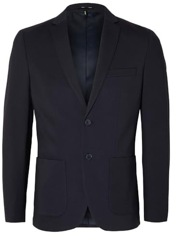 SELETED HOMME Slhslim-Delon Jersey BLZ Flex Noos, Blazer Bleu Marine, 54