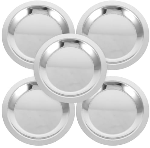 Amosfun Sottobicchiere Rotondo in Acciaio Inossidabile 4.53In Antiscivolo Resistente al Calore Cuscino per Bottiglie di Vino E Tazze da tè Protezione Tavolo per Casa Bar E Ristoranti