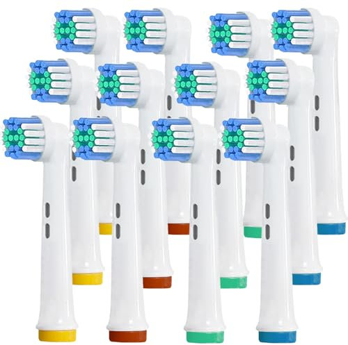 ARTCESAR 12 Pack Toothbrush Head Compatible with Braun Oral B, Soft Replacement Electric Toothbrush Heads,Deep and Precise Cleaning Toothbrush Heads for Oral B